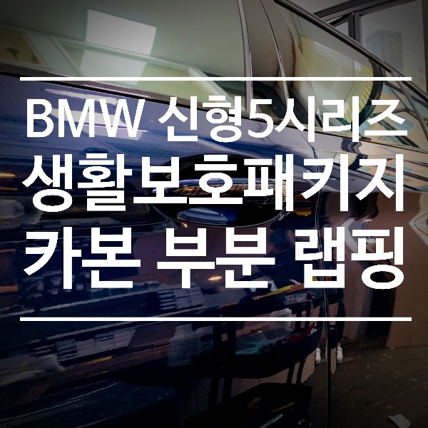 [체크아웃] BMW G30 5시리즈 전용 생활 보호 패키지 + 카본 부분 랩핑 시공