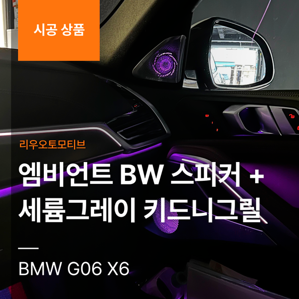 BMW G06 X6 엠비언트 BW 스피커 인테리어 연동 + 세륨그레이 키드니그릴