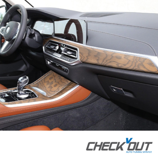BMW X5 X7 전용 실내 인테리어 교체식 우드 트림 블랙우드 파인우드 G05 G07