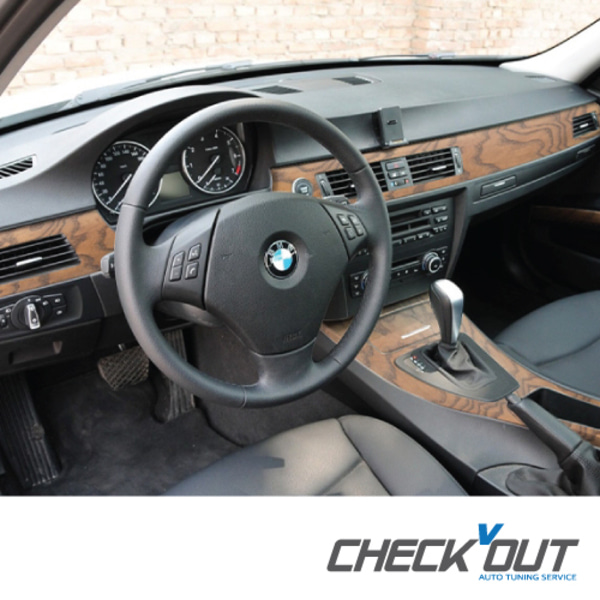 BMW 3시리즈 전용 실내 인테리어 교체식 우드 트림 블랙우드 파인우드 E90