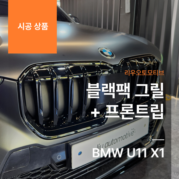 BMW U11 X1 블랙팩 그릴 + 프론트립
