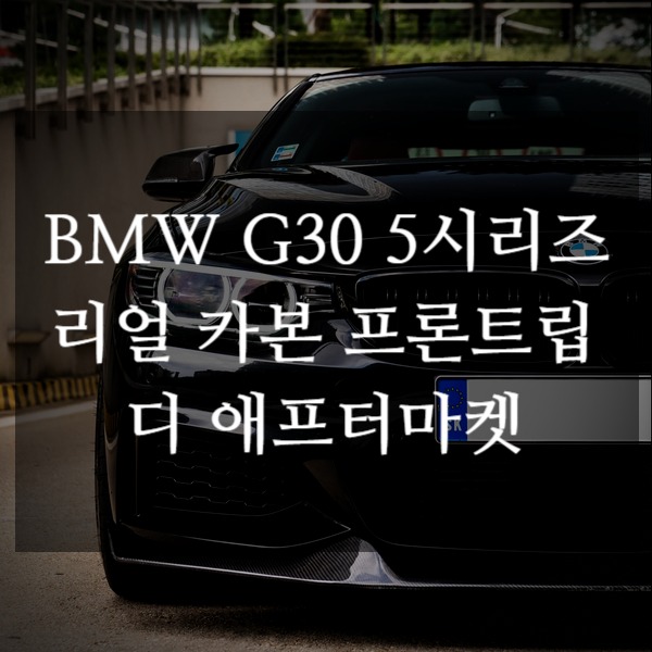 [체크아웃] BMW G30 5시리즈 전용 퍼포먼스 리얼 카본 프론트립 에어댐 시공