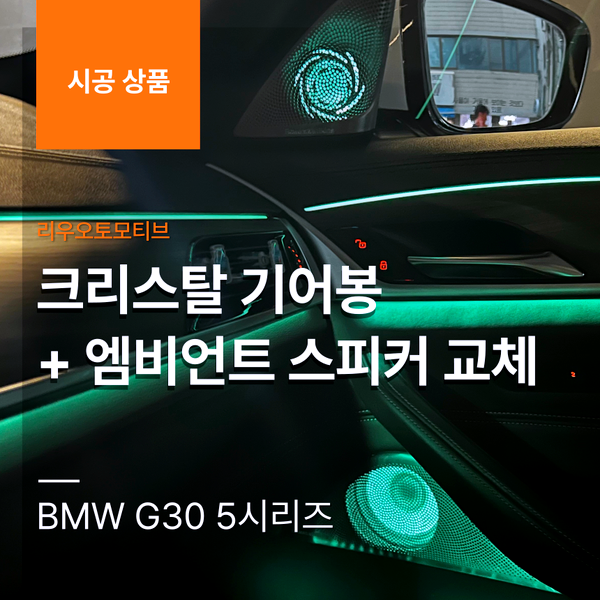 BMW G30 5시리즈 크리스탈 기어봉 + 엠비언트 스피커 교체