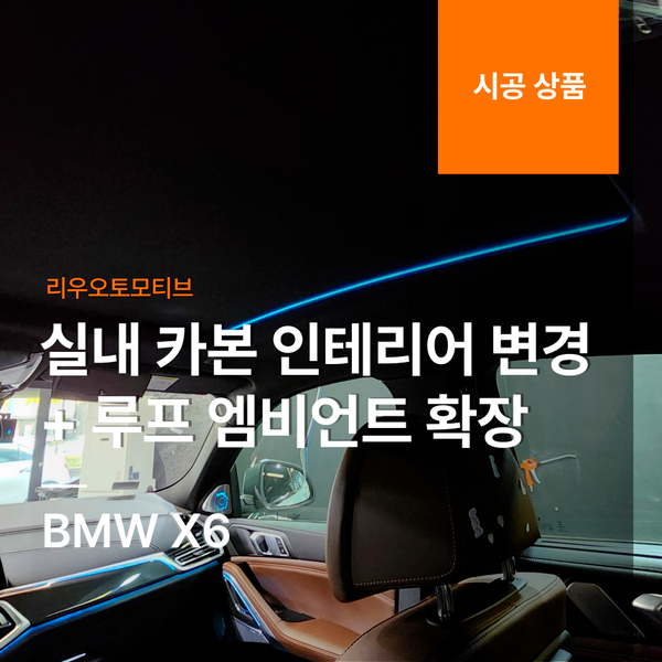 BMW X6 실내 카본 인테리어 변경 + 루프 엠비언트 확장 G06